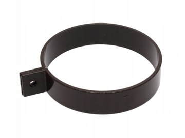 Obejma rury spustowej PVC fi 90 brąz ciem RAL8019