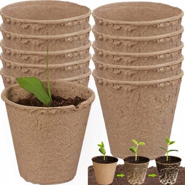 DONICZKI TORFOWE ROZSADY DUŻE FI-10CM h=8CM 10SZT
