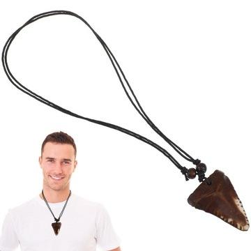 Shark Stone Naszyjnik Biżuteria Jewelries Mężczyźni