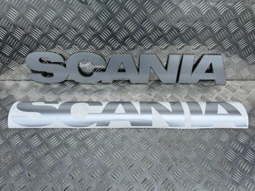 NAKLEJKA CHROMOWANA NOWA NA NAPIS SCANIA R