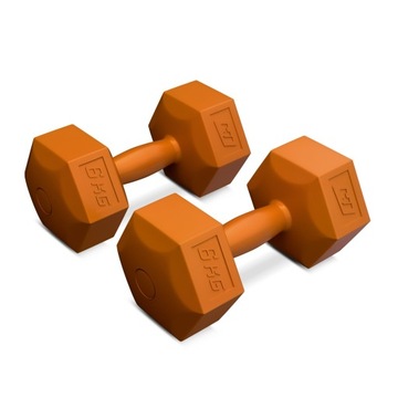 Zestaw ciężarków sześciokątnych do fitnessu hantelki kompozytowe 2x6kg