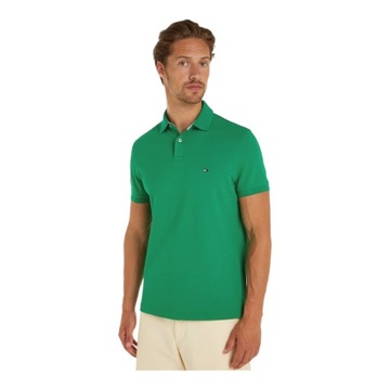 TOMMY HILFIGER MĘSKA KOSZULKA POLO 1985 REGULAR POLO ZIELONA r.L