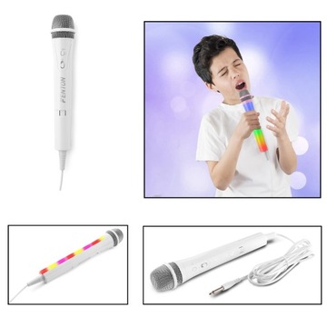 MIKROFON KARAOKE Z OŚWIETLENIEM LED RGB/ IMPREZA