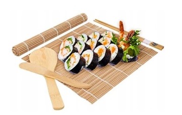 ZESTAW DO SUSHI 14 elementów 5x pałeczki 2 maty