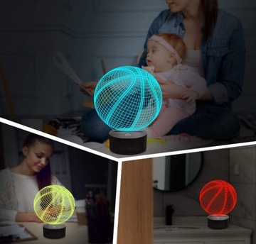 3D LED BASKETBALL USB-ночник + RGB ПУЛЬТ ДУ