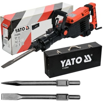 МОЛОТОК ДЛЯ РАЗРУШЕНИЯ YATO 70J С МАСЛЯНЫМ ОХЛАЖДЕНИЕМ YT-82002 HEX 1600W БЕТОН, АРМИРОВАННЫЙ БЕТОН