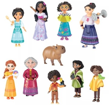 DISNEY ENCANTO LALKI ZESTAW 10 FIGUREK RODZINA MADRIGAL + KAPIBARA 21937