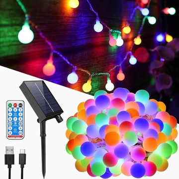 MOLVCE GIRLANDA ŚWIETLNA ŁAŃCUCH OGRODOWY KULE 100 LED 10M
