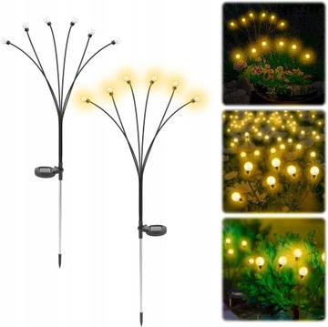 Lampy Solarne Firefly Lampy Ogrodowe 2szt