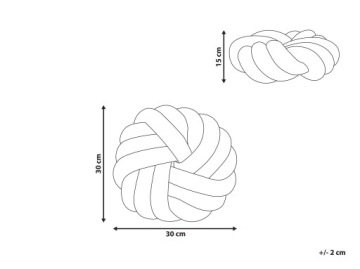 Велюровая подушка-узел 30 х 30 желтая