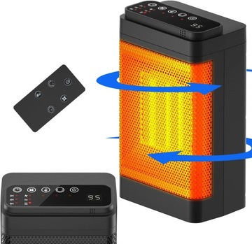 ELEKTRYCZNY GRZEJNIK MOCNY FARELKA 1500W LCD PILOT