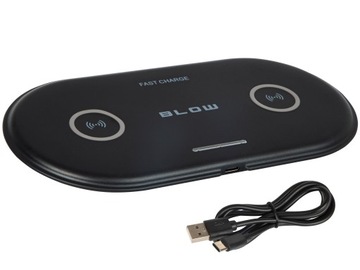 БЫСТРОЕ ИНДУКТИВНОЕ БЕСПРОВОДНОЕ ЗАРЯДНОЕ УСТРОЙСТВО 2 В 1 ДЛЯ 2 ТЕЛЕФОНОВ ОДНОВРЕМЕННО