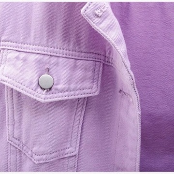 Women's Denim Jacket Spring Autumn Short Coat Pink