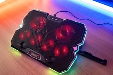 CICHA PODSTAWKA CHŁODZĄCA POD LAPTOPA LED RGB USB