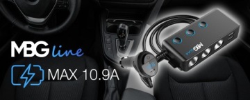 Разветвитель прикуривателя 4xUSB QC PD 12-24V MBG line HC67C ЗАРЯДНОЕ УСТРОЙСТВО