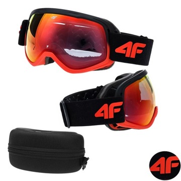 CHŁOPIĘCE GOGLE NARCIARSKIE SNOWBOARDOWE Z MULTIBARWNĄ POWŁOKĄ 4F