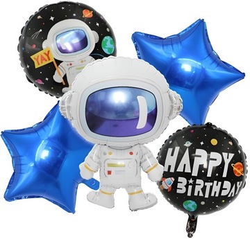BALONY FOLIOWE KOSMOS ASTRONAUTA URODZINY HEL DUŻE