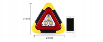ПРЕДУПРЕЖДАЮЩИЙ ТРЕУГОЛЬНИК СВЕТОДИОДНЫЙ ФОНАРЬ МОЩНАЯ ЛАМПА АВТОМОБИЛЬНАЯ СОЛНЕЧНАЯ БАНК