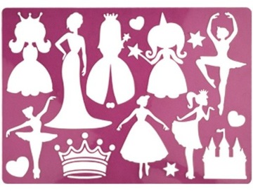 Szablon Koh-I-Noor Księżniczka Scrapbooking wzory