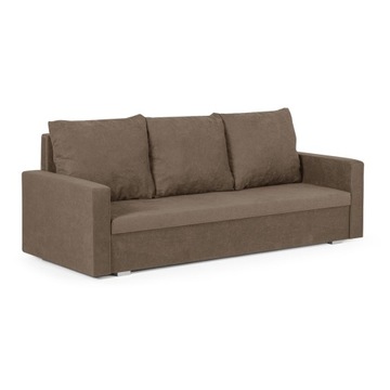 Sofa kanapa 3 os z funkcją spania DELTA brązowa