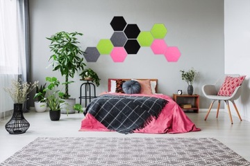 УКРАШЕНИЕ НА СТЕНЫ ШЕСТИГРАННЫЙ ВОЙЛ ТУТУМИ ЦВЕТА