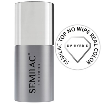 SEMILAC TOP NO WIPE REAL COLOR NA HYBRYDĘ 11ml