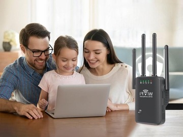 Усилитель сигнала WiFi/ретранслятор сети 2,4 ГГц, расширенный диапазон, 300 Мбит/с, 4 антенны