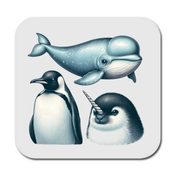 Podkładka pingwiny pingwin narwal delfin