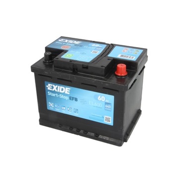 АКУМУЛЯТОР EXIDE EFB 12V 60AH 640A ПРАВА+ EL600 НЕМАЄ DEPOZYTU I ПОВЕРНЕННЯ STAREGO 