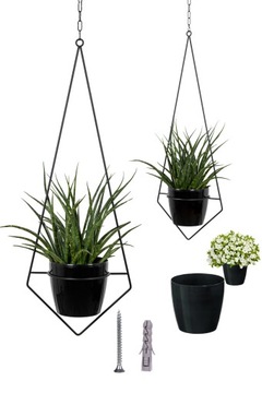 Металлическая подставка для цветов, висящая на стене, декоративная лофт для цветов в современном стиле