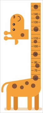 Miarka wzrostu naklejka na ścianę ŻYRAFA