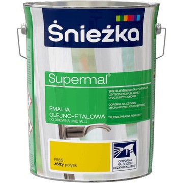 ŚNIEŻKA SUPERMAL EMALIA FTALOWA 5l ŻÓŁTY POŁYSK