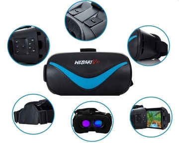 Gogle Okulary VR 3D do Telefonu +Słuchawki Gamepad
