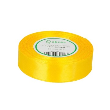 Wstążka satynowa 25mm/32m żółta