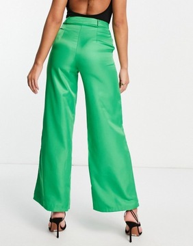 Missy Empire Zielone spodnie szerokie nogawki XL