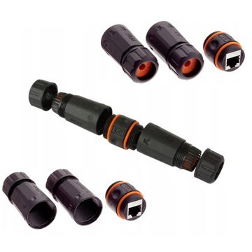 Łącznik mufa RJ45 STP kat.6A IP68 wodoodporny
