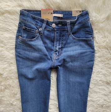 spodnie jeansowe LEVI'S 725 High Rise Bootcut W26 L32 dzwony