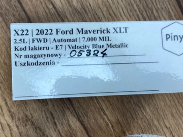 PŘÍVOD SVAZEK AUDIO FORD MAVERICK 2022+ USA