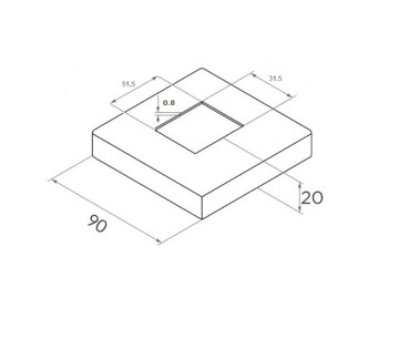 МАСКИРОВКА РОЗЕТКА ОЦИНКОВАННАЯ ПОКРЫТИЯ 50X30 БАЛЮСТРАДЫ