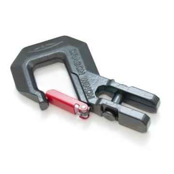 Dragon Winch Синтетический трос 20м 9мм с крюком для лебедки | Красный