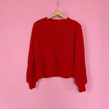 H&M sweter czerwony 34 XS