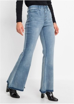 GA70 SPODNIE DAMSKIE JEANS BOOTCUT 50 NIEBIESKIE