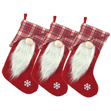 3x SKARPETA ŚWIĄTECZNA PREZENTY GNOM ŚWIĄTECZNY