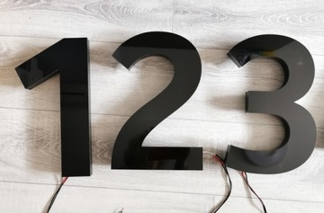 Podświetlany NUMER NA DOM 40cm, 2cyfry+czujnik zmierzchu