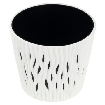 ДЕКОРАТИВНЫЙ ЦВЕТОЧНЫЙ ГОРШОК С БЕЛОЙ КРЫШКОЙ