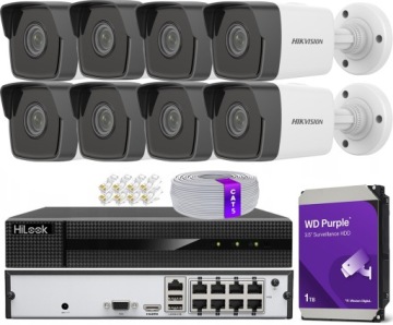 Sada 8 kamer pro monitorování Ip 4Mpx Hikvision PoE rekordér 8ch Aplikace
