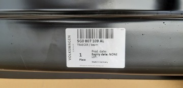 VW GOLF VII 7 УСИЛЕНИЕ ПЕРЕДНЕЙ БАЛКИ НОВЫЙ ОРИГИНАЛ 5G0807109AL