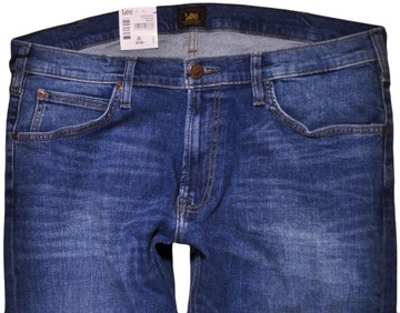 LEE spodnie SKINNY blue REGULAR jeans LUKE _ W36 L32