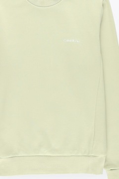 CALVIN KLEIN LIMONKOWA BLUZA PROSTA OVERSIZE DRESOWA LOGO NZU NG5__S