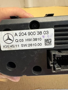 MERCEDES W204 PANEL KLIMATIZACE A2049003803